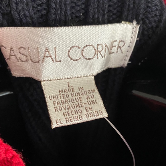 Vintage Casual Corner Navy and Red Sweater Vest - Picture 3 of 7